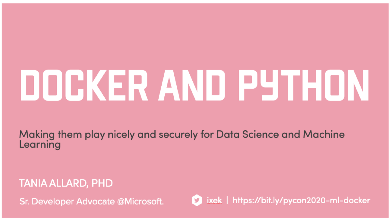 Docker and Python making them play nicely and securely for Data Science and Machine Learning