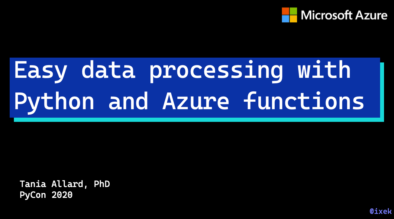 Easy Data processing with Azure Functions and Python